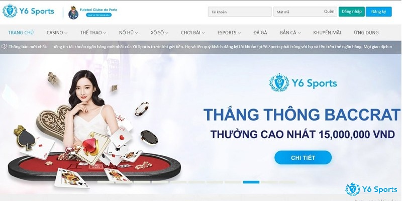 Y6.com sports - Sân chơi dành cho dân cược “thứ thiệt”