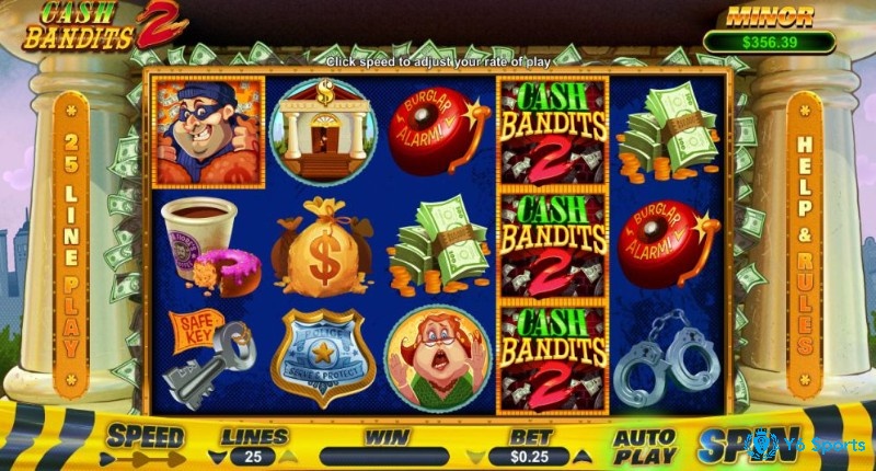 Diện mạo Cash Bandits 2 slot được cải tiến với nhiều điểm tinh tế hơn