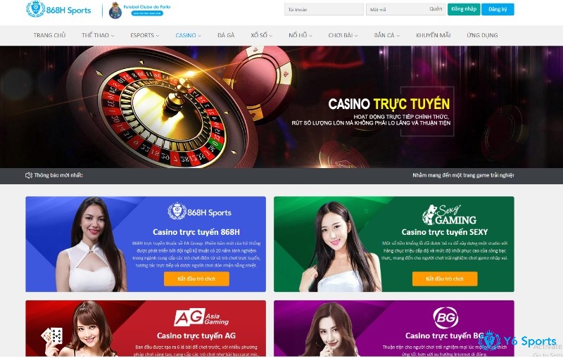 Nên tham gia cá cược casino tại nhà cái 868H để hưởng nhiều đặc quyền High Roller