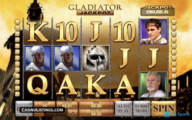 Gladiator Jackpot slot với jackpot khủng x5000 cược