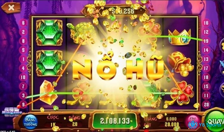 Giao diện của trò chơi jackpot nổ hũ đẹp mắt