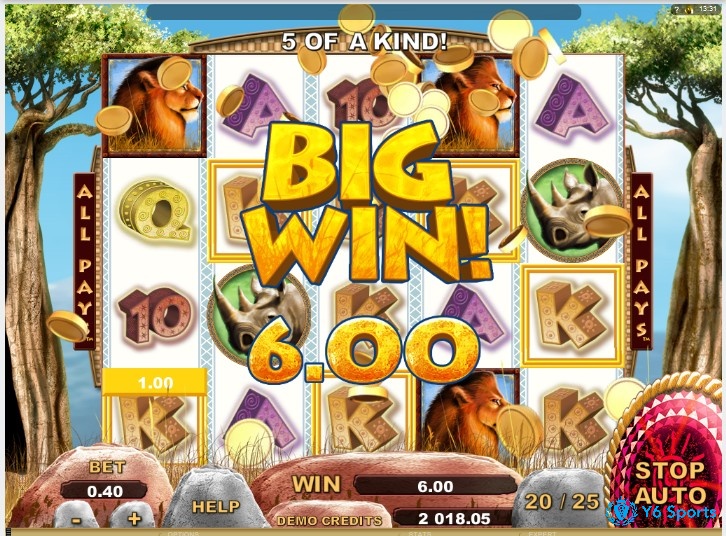 Dễ dàng dành BIG WIN khi sắp xếp được 5 biểu tượng giống nhau