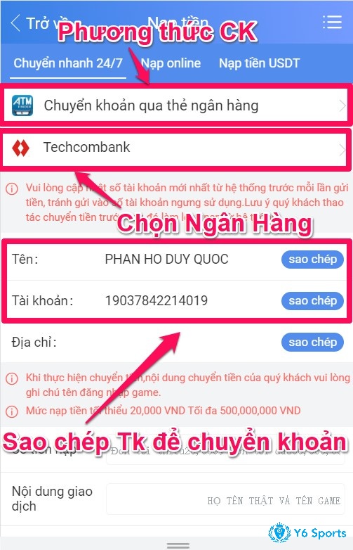 Nạp rút tiền tại nhà cái Sổ Đỏ rất dễ dàng và nhanh chóng