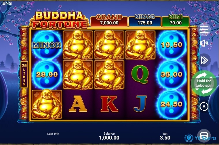 Game Slot Buddha Fortune của Boongo với Jackpot khủng